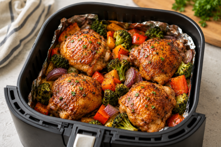 Easy Honey Garlic Air Fryer Chicken Bowls (Ready in Under 20 Minutes)