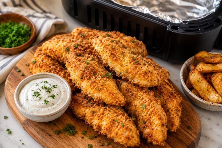 Crispy Parmesan Ranch Air Fryer Chicken Tenders (Kid-Friendly & Easy)