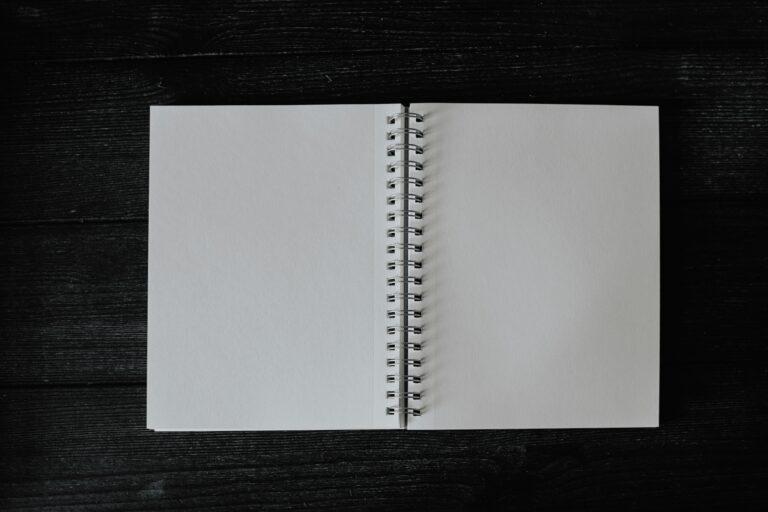 blank spiral notebook