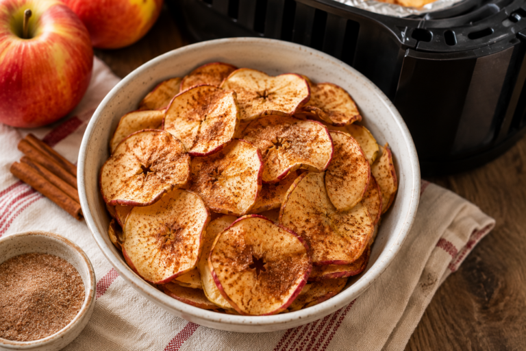 Easy Cinnamon Sugar Air Fryer Apple Chips